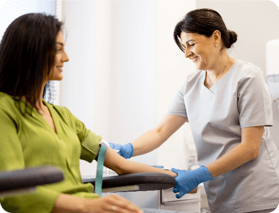 Lab work blood sampling image