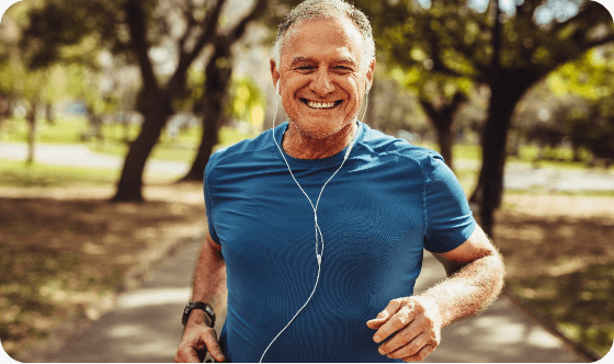 Old man doing jogging image